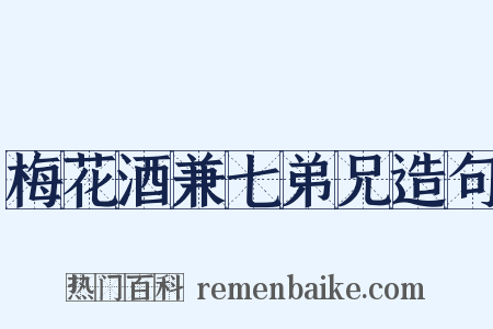梅花酒兼七弟兄造句是什么意思的图片